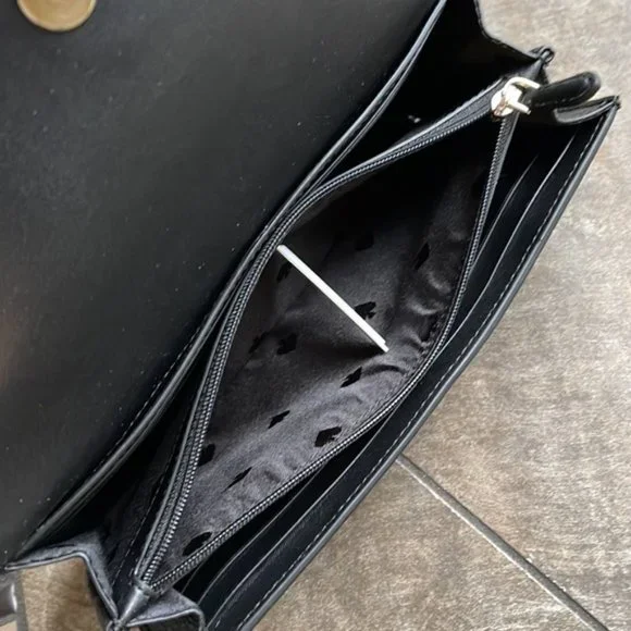 Kate Spade Marti Large Slim Flap Wallet Black - Picture 9 of 15